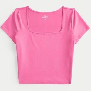 Hollister Pink Square Neck Top